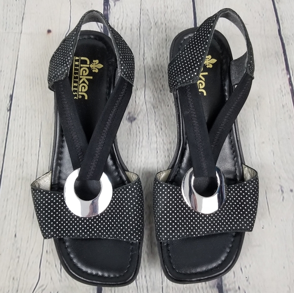 RIEKER | slip-on open toe slingback sandals